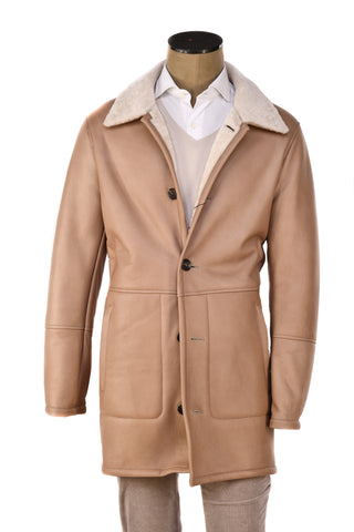 Hettabretz ISA Leather Shearling Overcoat
