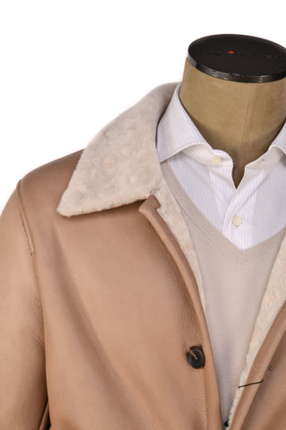 Hettabretz ISA Leather Shearling Overcoat