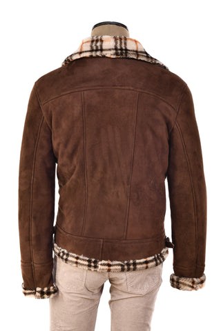 Hettabretz Suede Belted Shearling Overcoat