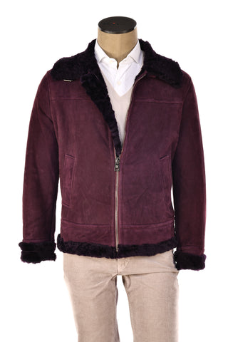 Hettabretz Suede Belted Shearling Overcoat