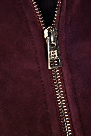 Hettabretz Suede Belted Shearling Overcoat