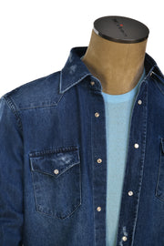 Sartorio Denim Snap Button Cotton Shirt