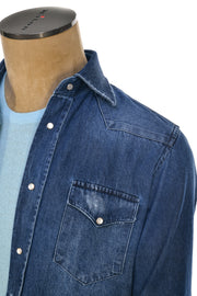 Sartorio Denim Snap Button Cotton Shirt