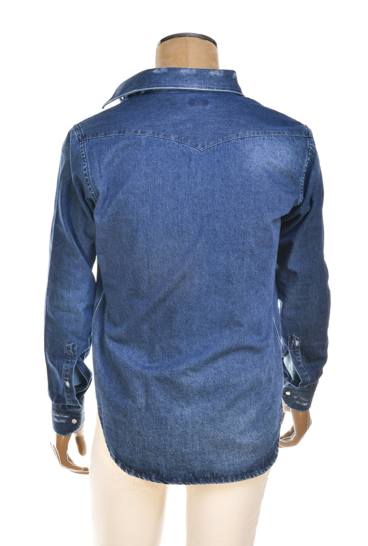 Sartorio Denim Snap Button Cotton Shirt