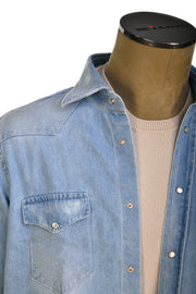 Sartorio Denim Snap Button Cotton Shirt