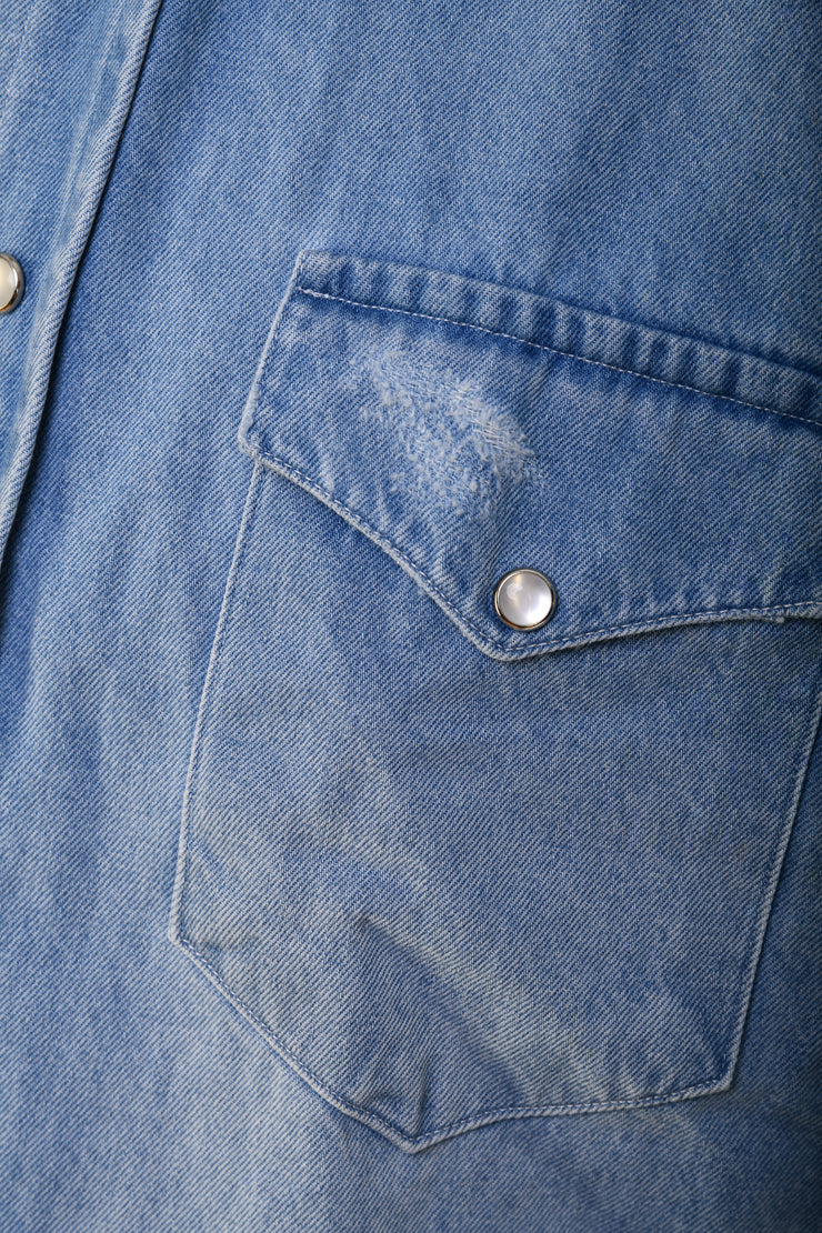 Sartorio Denim Snap Button Cotton Shirt