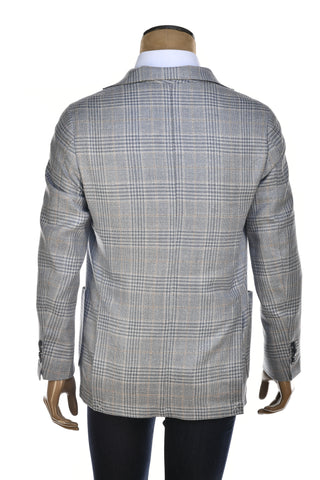 Sartorio Prince of Wales Wool-Silk Sport Jacket