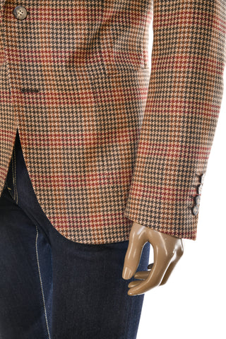 Carlo Barbera Houndstooth Wool-Cashmere Sport Jacket