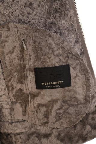Hettabretz Suede Belted Shearling Overcoat