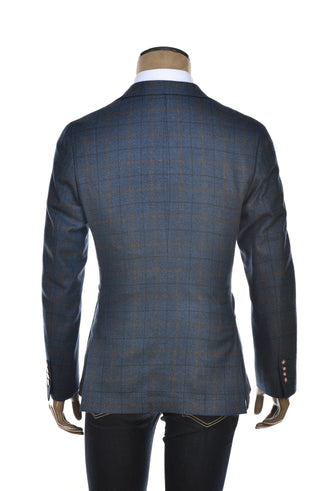 Carlo Barbera Windowpane Wool-Silk Sport Jacket