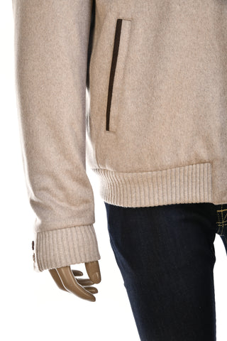 Kired by Kiton Arves Cashmere/ Beaver Fur Bomber Overcoat