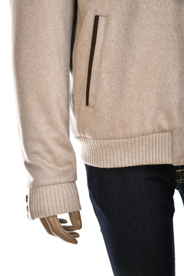 Kired by Kiton Arves Cashmere/ Beaver Fur Bomber Overcoat