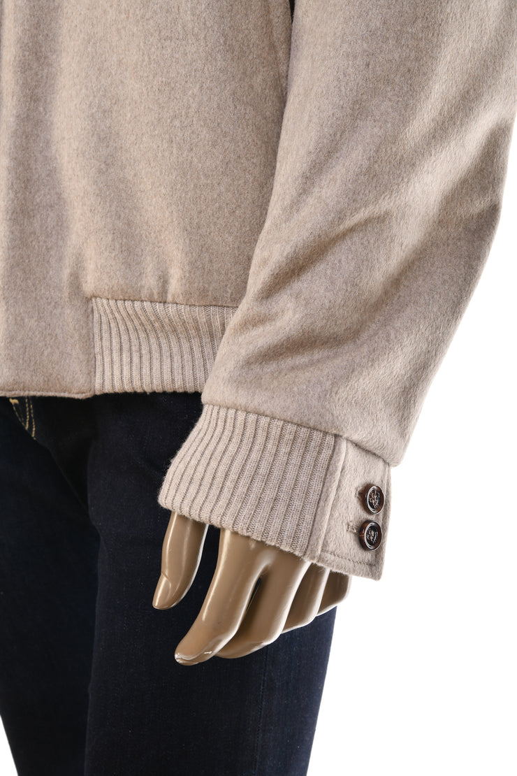 Kired by Kiton Arves Cashmere/ Beaver Fur Bomber Overcoat