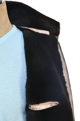 Kired by Kiton Arves Cashmere/ Beaver Fur Bomber Overcoat