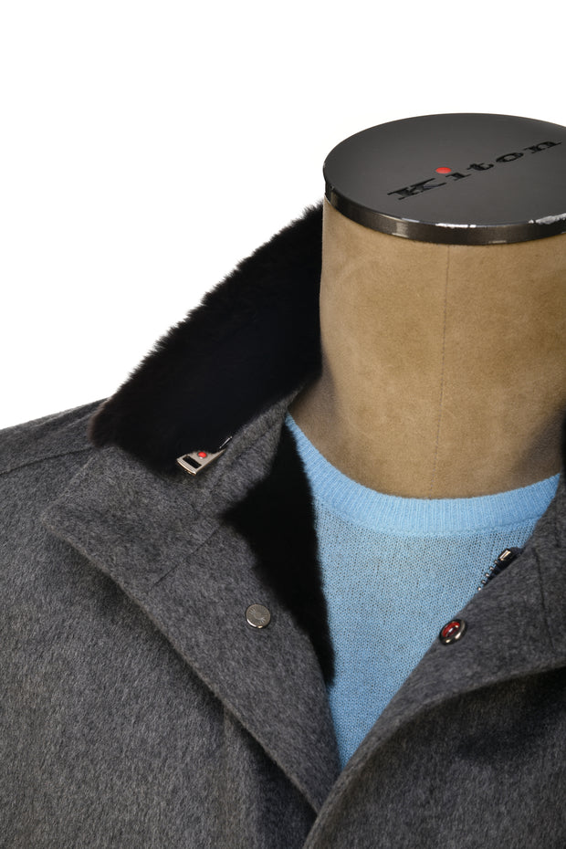 Kired Salta Cashmere/ Beaver Fur Overcoat
