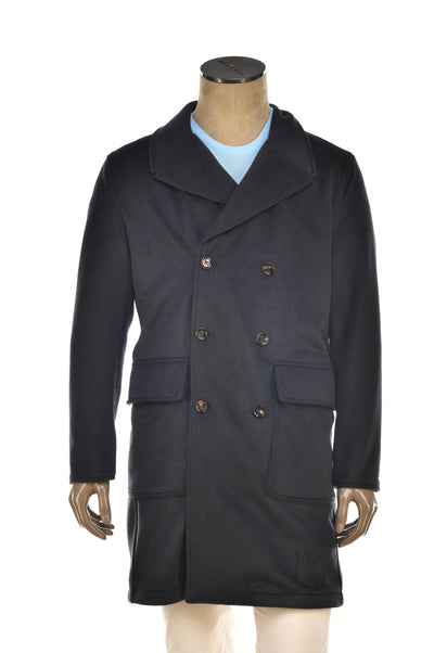 Kired Gyala Acrylic-Wool Double-Breasted Reversible Overcoat