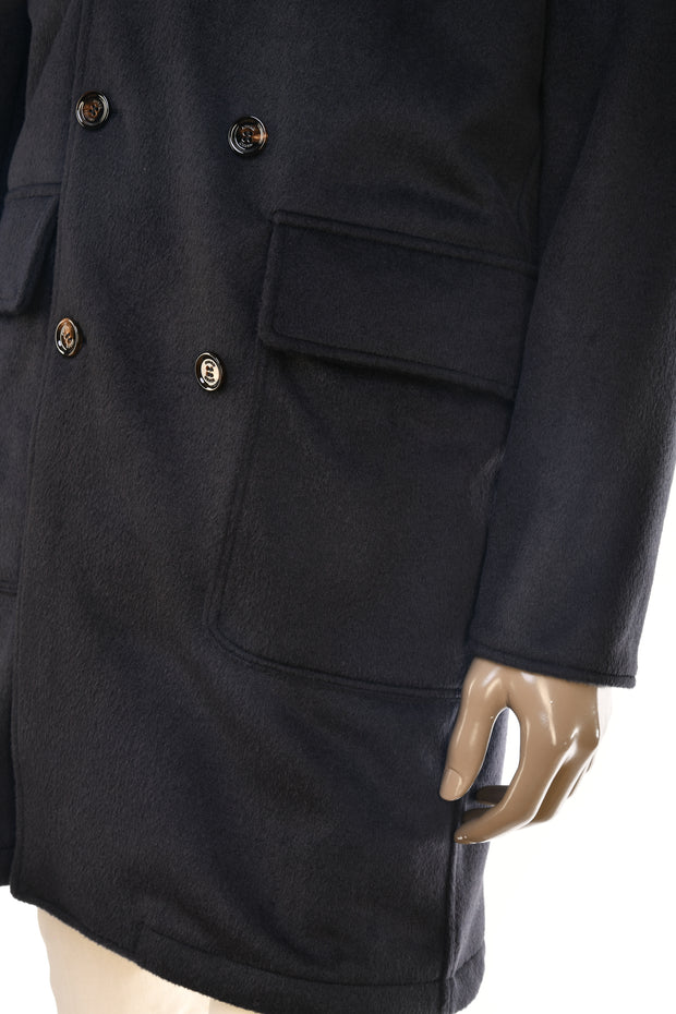 Kired Gyala Acrylic-Wool Double-Breasted Reversible Overcoat