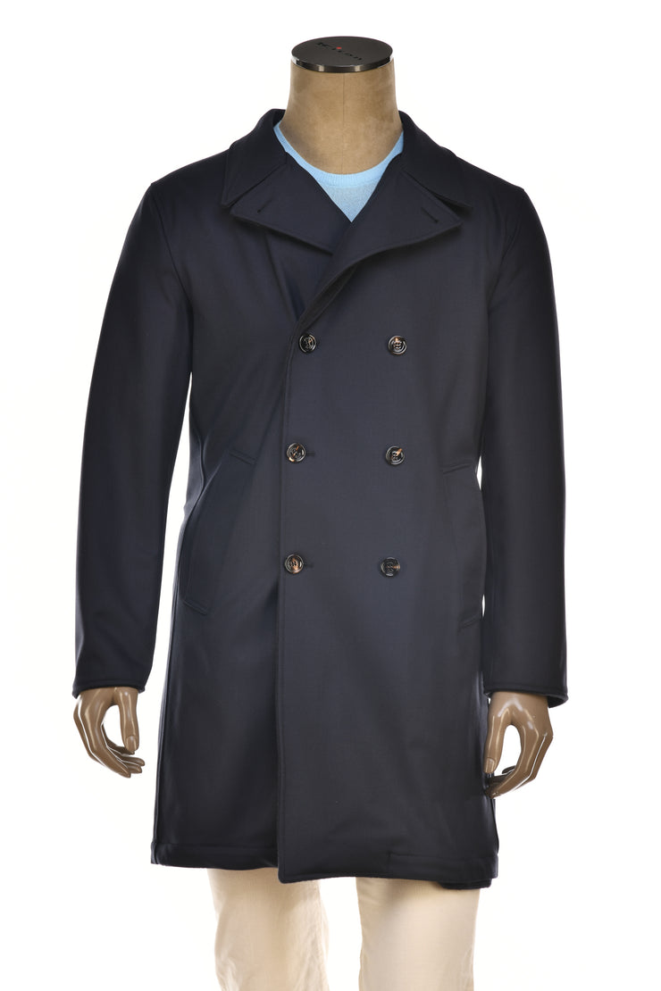 Kired Gyala Acrylic-Wool Double-Breasted Reversible Overcoat