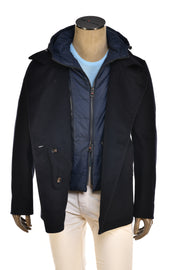 Kired Double-Breasted Overcoat w/ Detachable Lining
