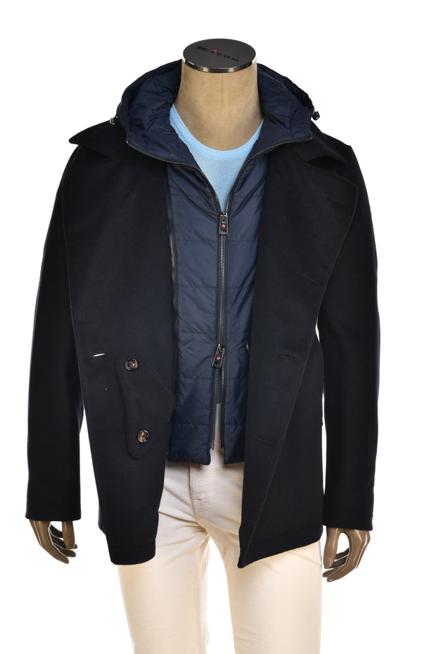 Kired Double-Breasted Overcoat w/ Detachable Lining