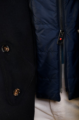 Kired Double-Breasted Overcoat w/ Detachable Lining