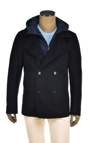 Kired Double-Breasted Overcoat w/ Detachable Lining