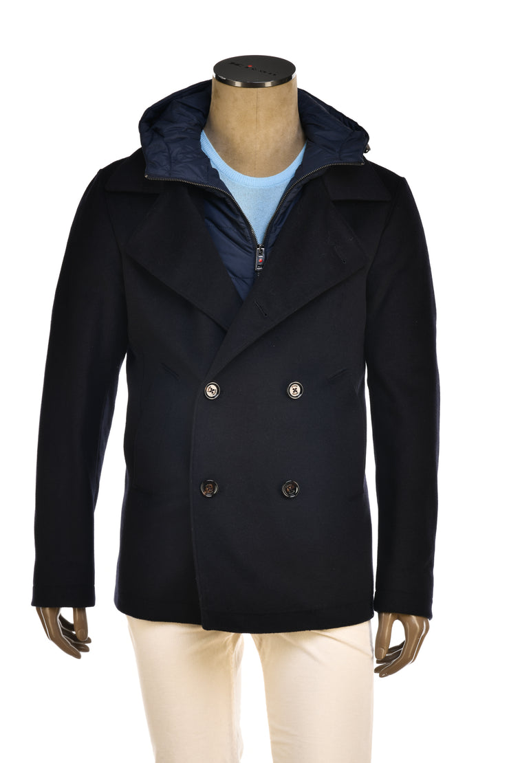 Kired Double-Breasted Overcoat w/ Detachable Lining