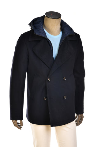 Kired Double-Breasted Overcoat w/ Detachable Lining