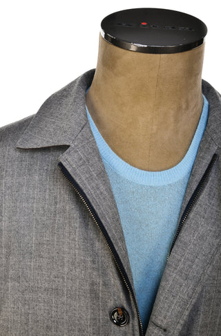 Kired Kata Pinstriped Virgin Wool Overcoat