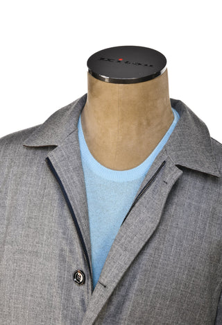 Kired Kata Pinstriped Virgin Wool Overcoat