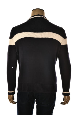 Fedeli Virgin Wool V-Neck Knit Sweater