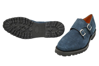 Andrea Ventura Monte Carlo Monk Strap Suede Shoes