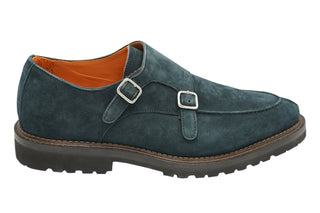 Andrea Ventura Norvegese Parigino Adler Monk Strap Suede Shoes