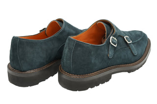 Andrea Ventura Norvegese Parigino Adler Monk Strap Suede Shoes