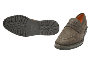 Andrea Ventura Norvegese Mocassino Adler Solid Suede Penny Loafers