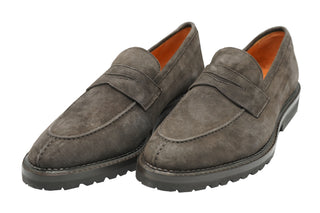 Andrea Ventura Norvegese Mocassino Adler Solid Suede Penny Loafers