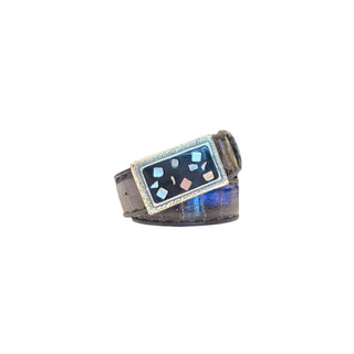 Castangia Alligator Skin Belt (Silver Buckle)