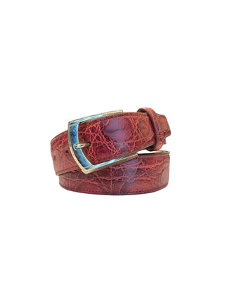 Castangia Red Crocodile Skin Belt