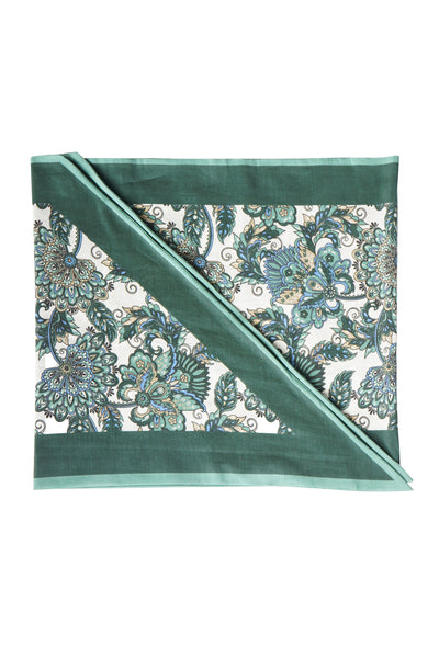 Eleventy Floral Cotton-Silk Scarf