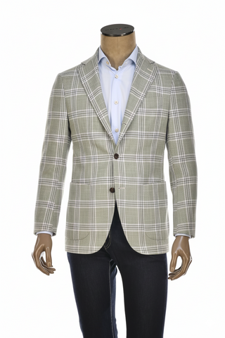 Sartorio Checked Cotton-Wool Sport Jacket