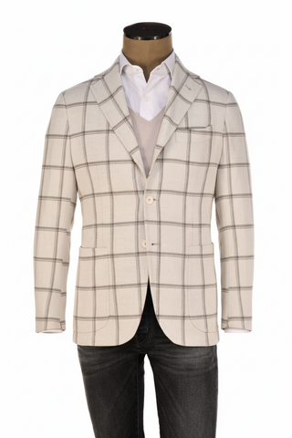 Sartorio Windowpane Virgin-Wool Sport Jacket