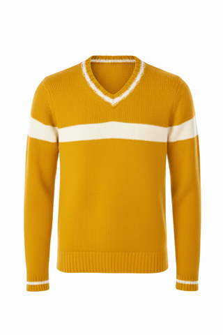 Fedeli Virgin Wool V-Neck Knit Sweater