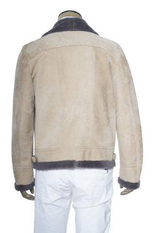 Hettabretz Suede Belted Shearling Overcoat