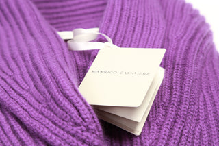 Manrico Purple Cashmere Knit Button Down Cardigan