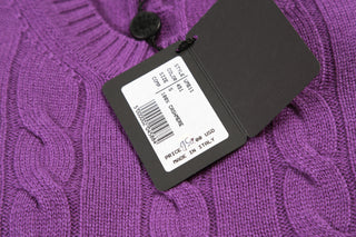 Manrico Purple Cashmere Crewneck Sweater