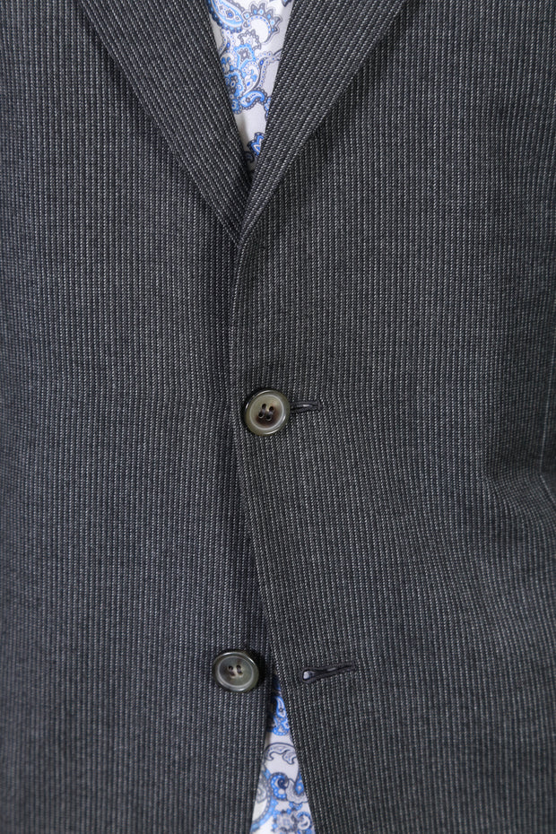 Brioni Dark-Grey Solid Wool Suit