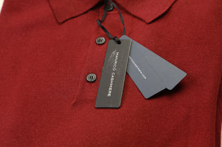 Manrico Red Long Sleeve Cashmere Polo