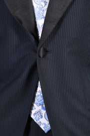 Kiton Dark-Blue Striped Suit Tuxedo