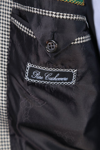 Brioni Grey Houndstooth Cashmere Sport Jacket