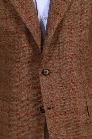 Brioni Brown Checked Wool Sport Jacket